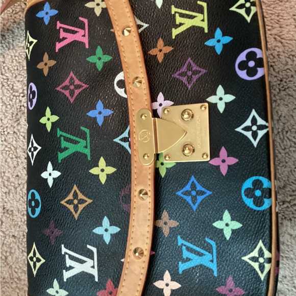 Authentic Louis Vuitton Multicolor Sologne in Black. - Picture 9 of 12